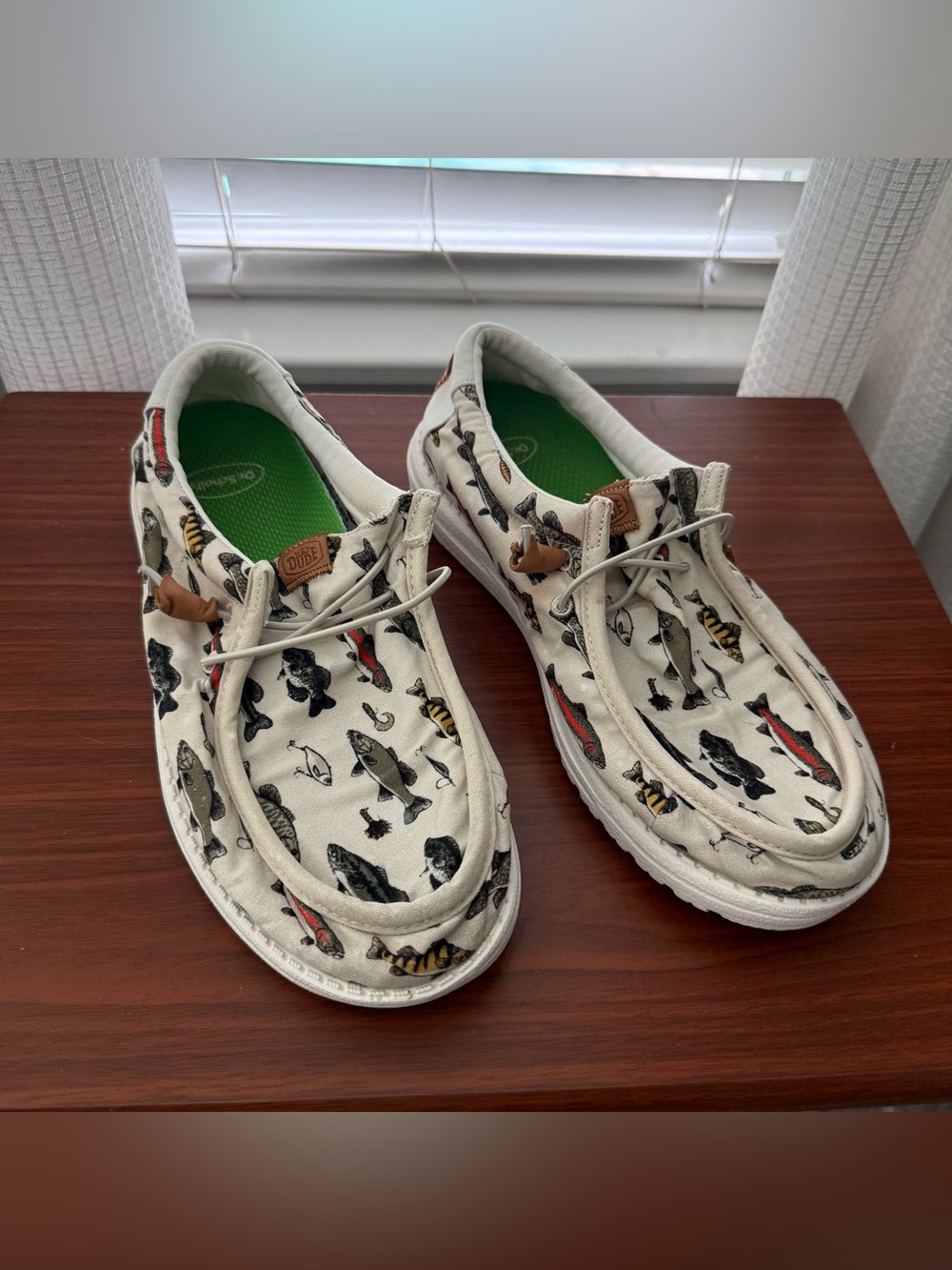 Hey Dude Fish-Print Slip-On Sneakers